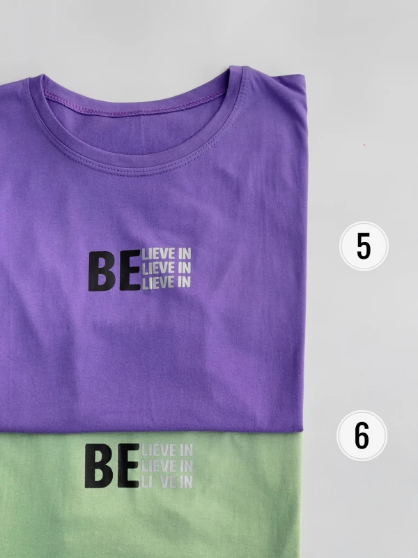 تیشرت قواره نرمال  Be LIEVE