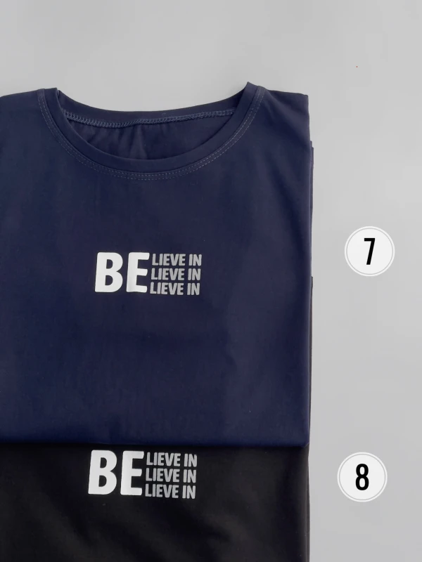 تیشرت قواره نرمال  Be LIEVE