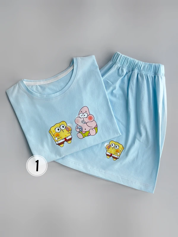 ست کراپ شورتک پاتریک و باب حباب