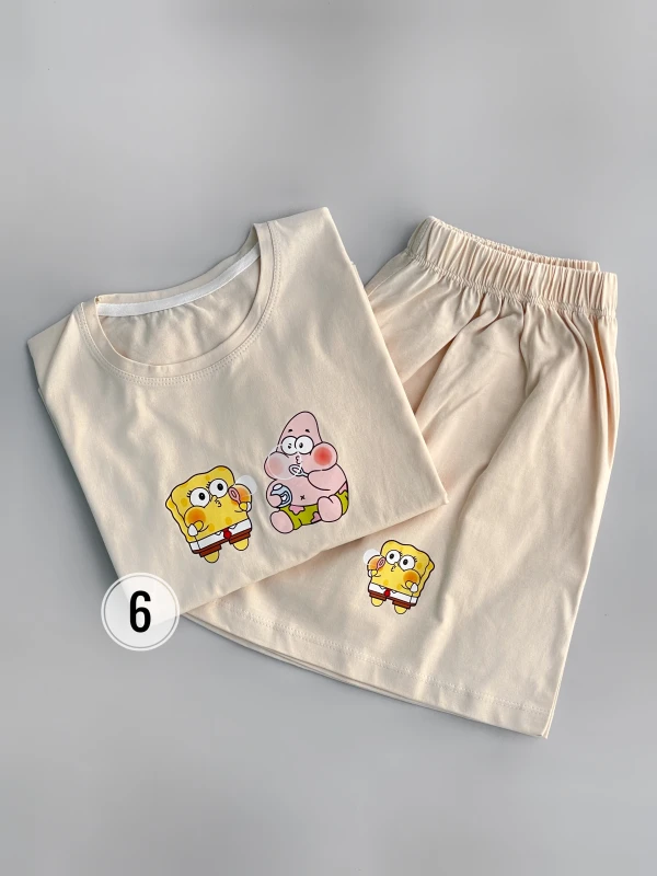 ست کراپ شورتک پاتریک و باب حباب