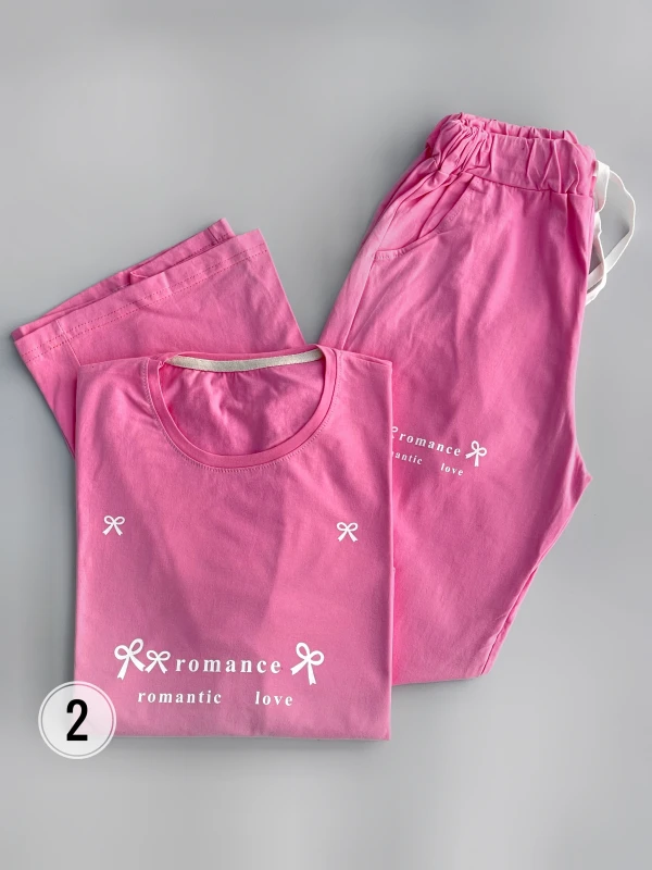 ست تیشرت شلوار لانگ پاپیون