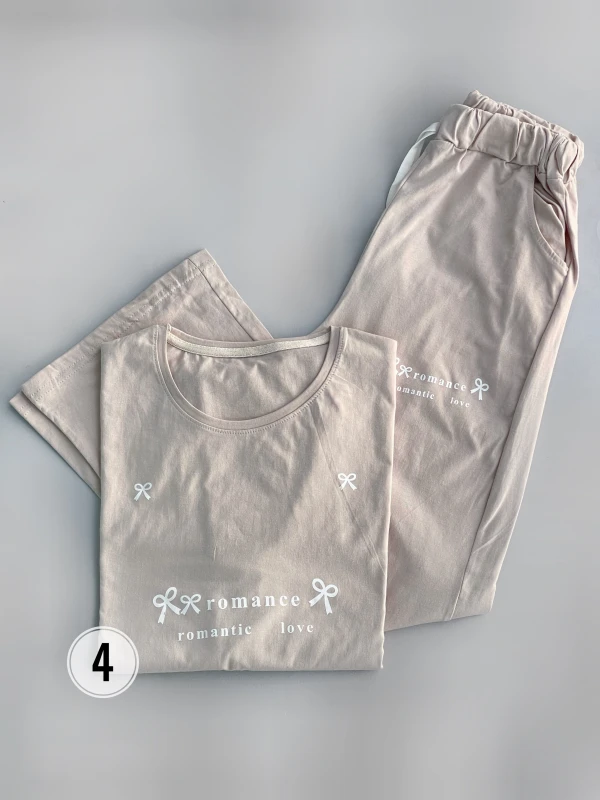 ست تیشرت شلوار لانگ پاپیون