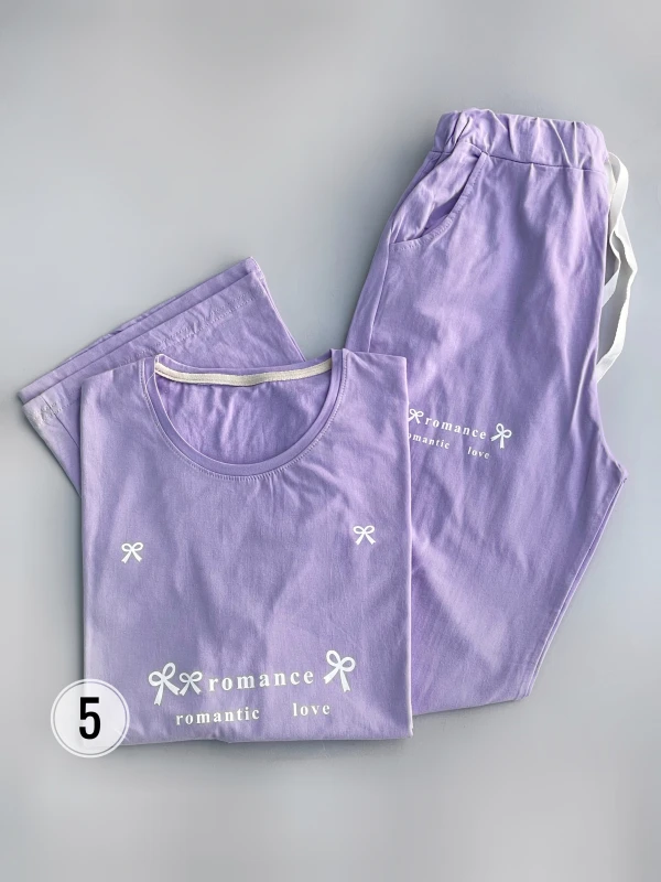 ست تیشرت شلوار لانگ پاپیون