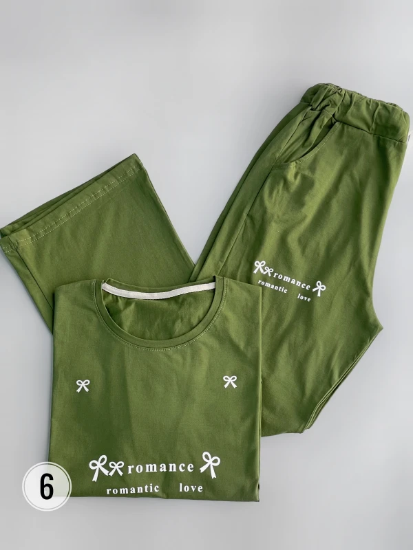 ست تیشرت شلوار لانگ پاپیون