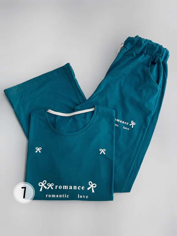 ست تیشرت شلوار لانگ پاپیون