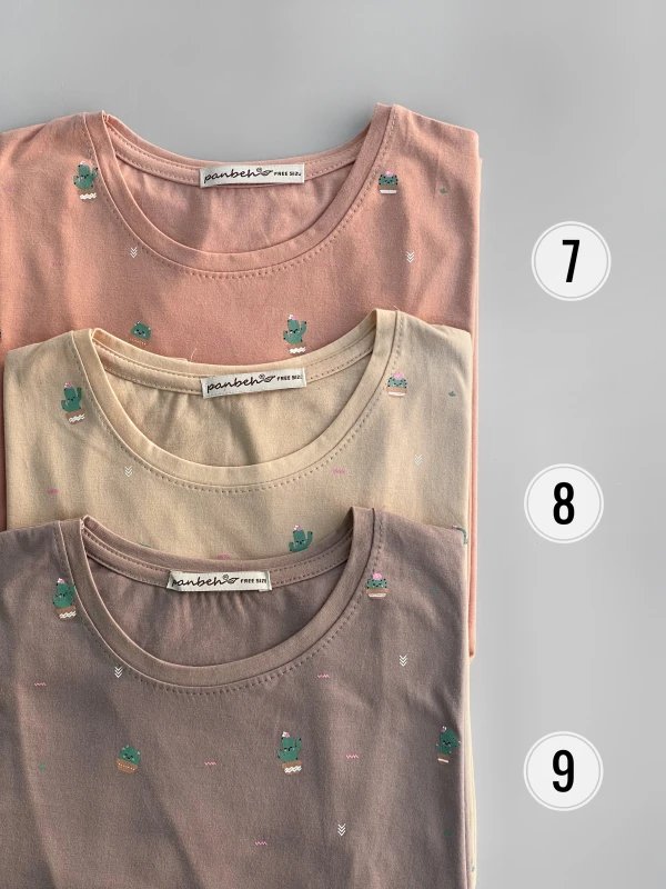 تیشرت قواره‌نرمال تمام چاپ کاکتوس