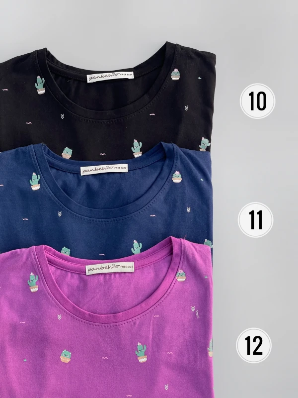 تیشرت قواره‌نرمال تمام چاپ کاکتوس