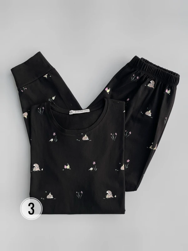 ست تیشرت شلوار تمام چاپ جوجه تیغی