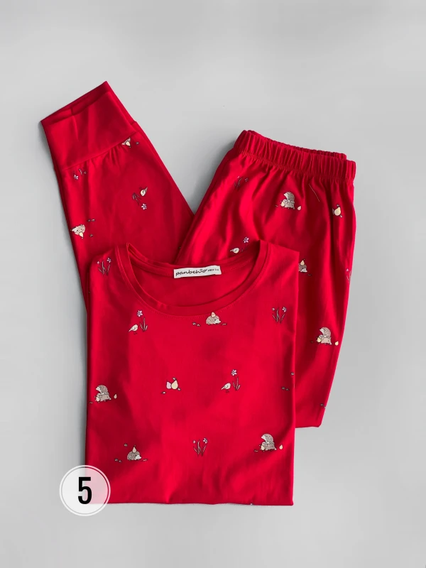 ست تیشرت شلوار تمام چاپ جوجه تیغی