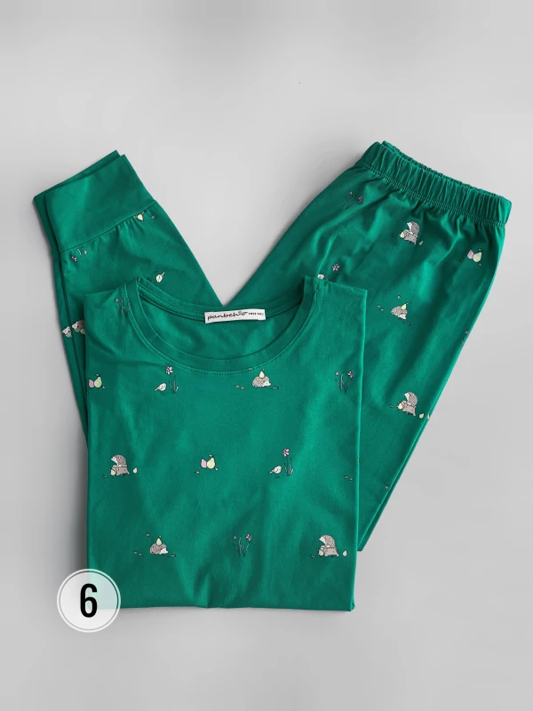 ست تیشرت شلوار تمام چاپ جوجه تیغی