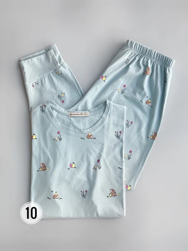 ست تیشرت شلوار تمام چاپ جوجه تیغی