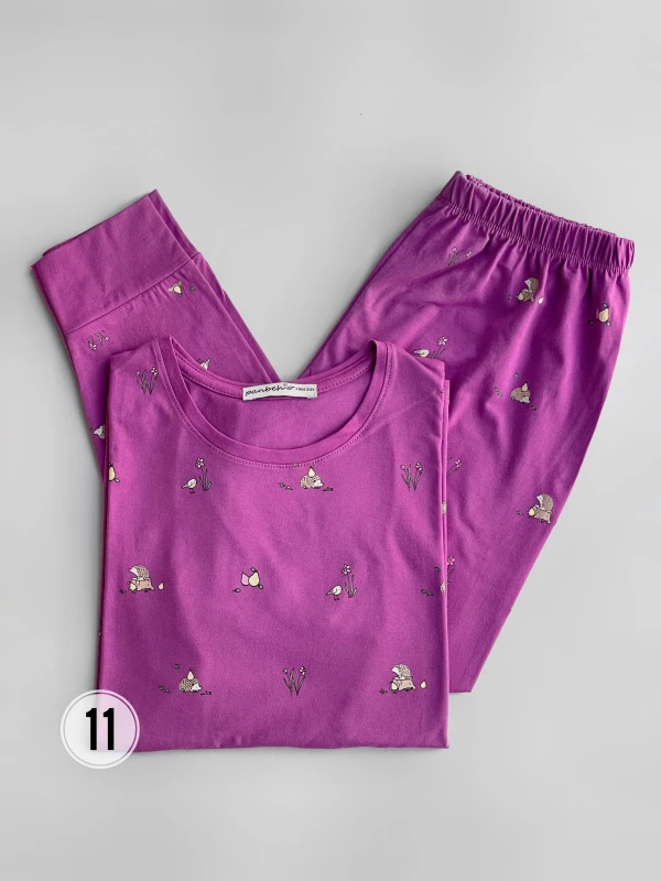 ست تیشرت شلوار تمام چاپ جوجه تیغی