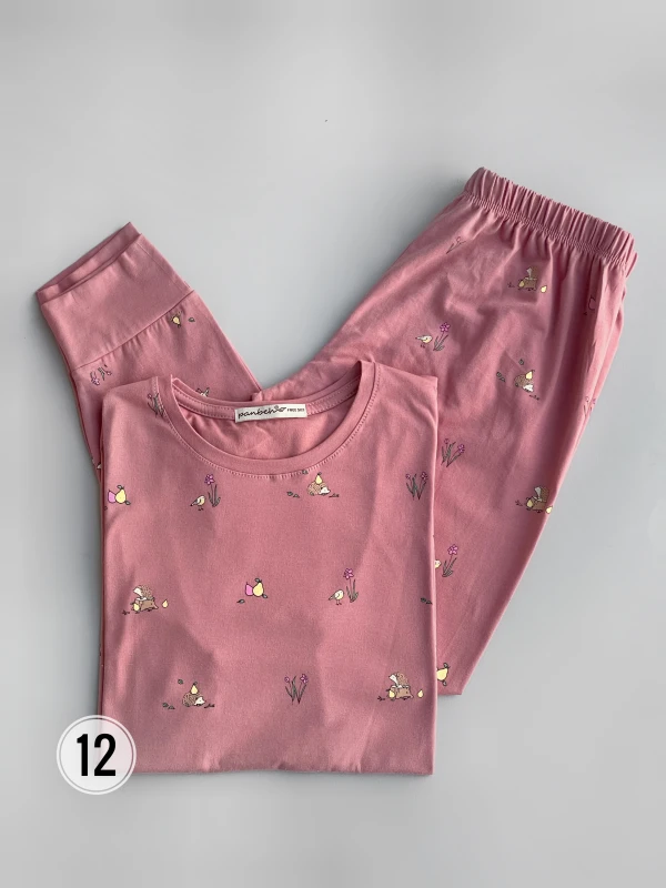 ست تیشرت شلوار تمام چاپ جوجه تیغی