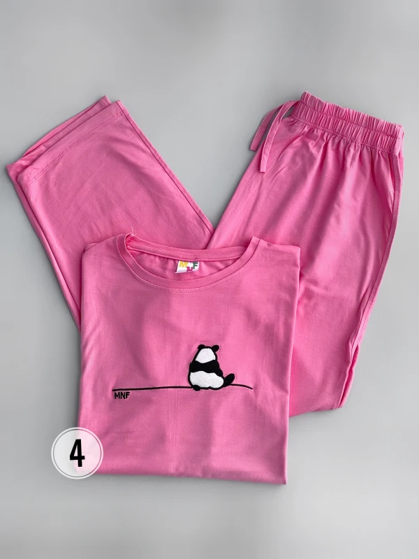 ست تیشرت شلوار پنبه لاکرا پاندا