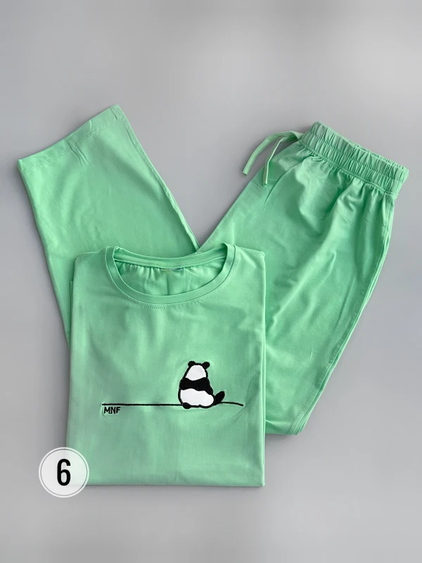 ست تیشرت شلوار پنبه لاکرا پاندا
