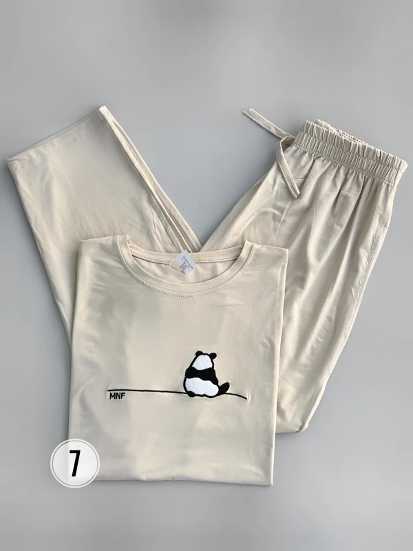 ست تیشرت شلوار پنبه لاکرا پاندا