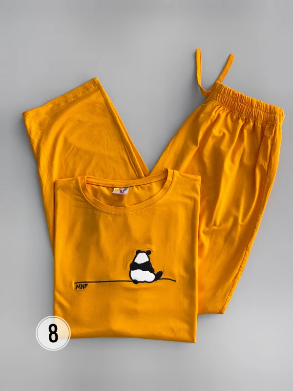 ست تیشرت شلوار پنبه لاکرا پاندا