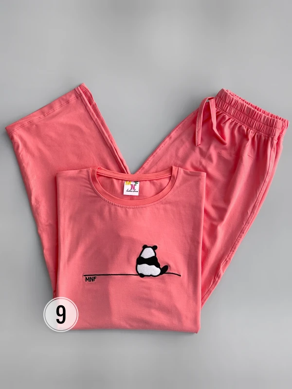 ست تیشرت شلوار پنبه لاکرا پاندا