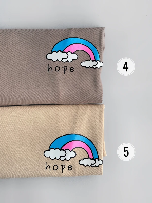 تیشرت قواره نرمال رنگین کمان hope