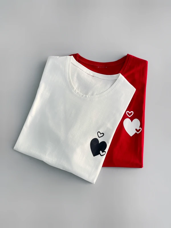 تیشرت قواره نرمال سه قلب