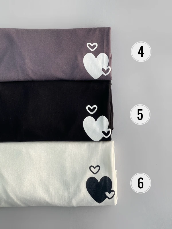 تیشرت قواره نرمال سه قلب