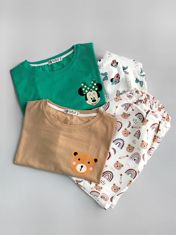 ست کراپ شورتک ساتن