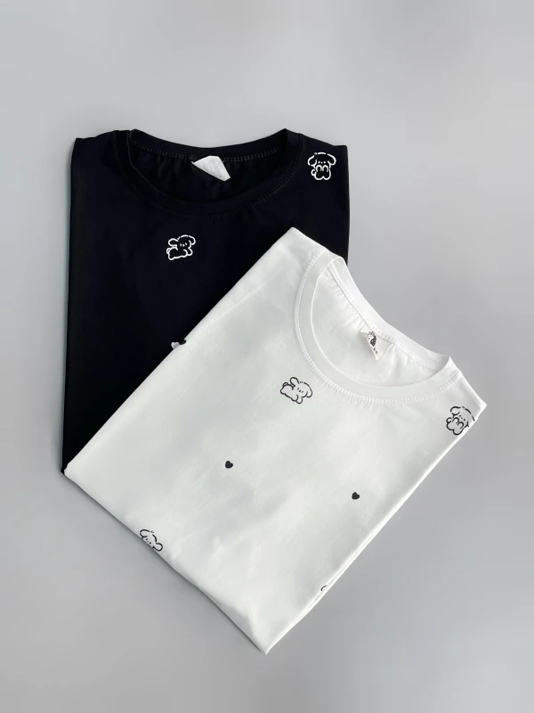 تیشرت قواره نرمال تمام چاپ هاپو