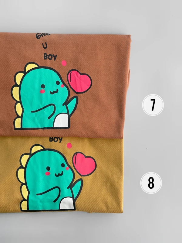 تیشرت نخ پنبه دایناسور قلب