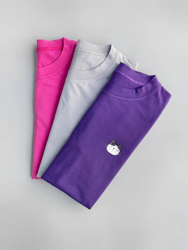 تیشرت نخ پنبه گربه ریز 1