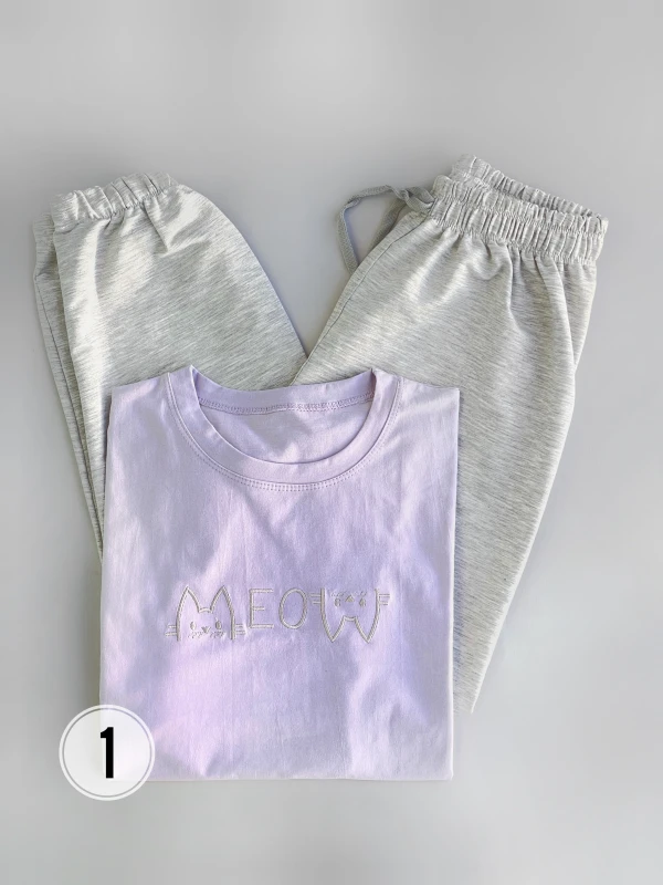 ست تیشرت شلوار ملانژ 3