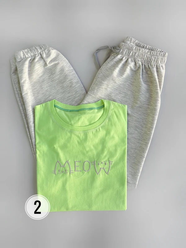 ست تیشرت شلوار ملانژ 3