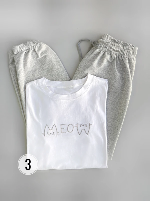 ست تیشرت شلوار ملانژ 3