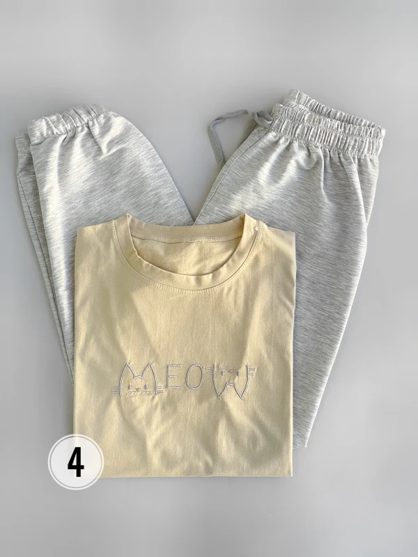 ست تیشرت شلوار ملانژ 3