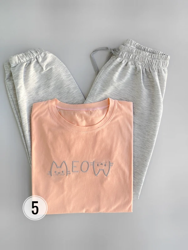 ست تیشرت شلوار ملانژ 3