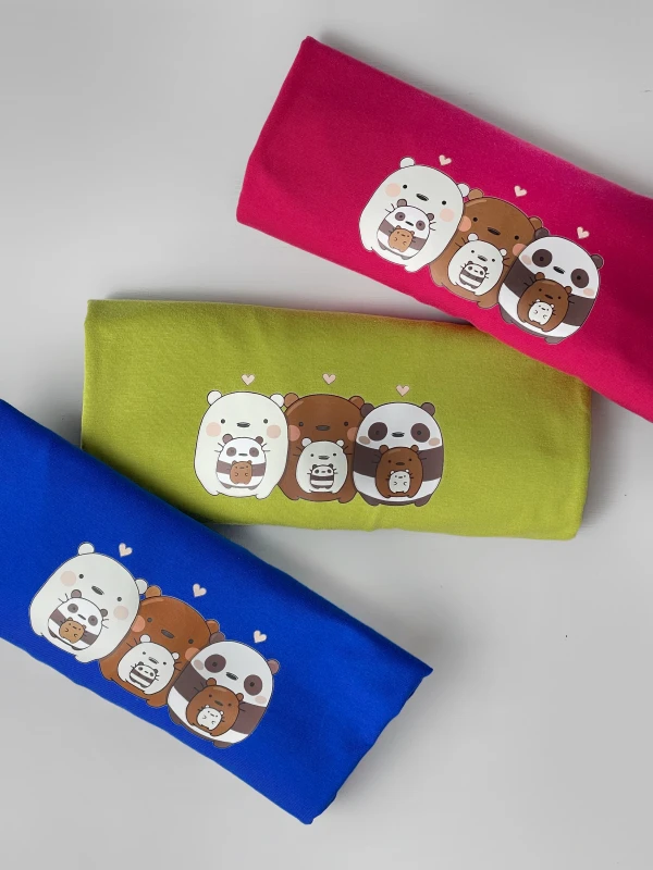 تیشرت باکسی نخ پنبه خرسای کله فندقی 2