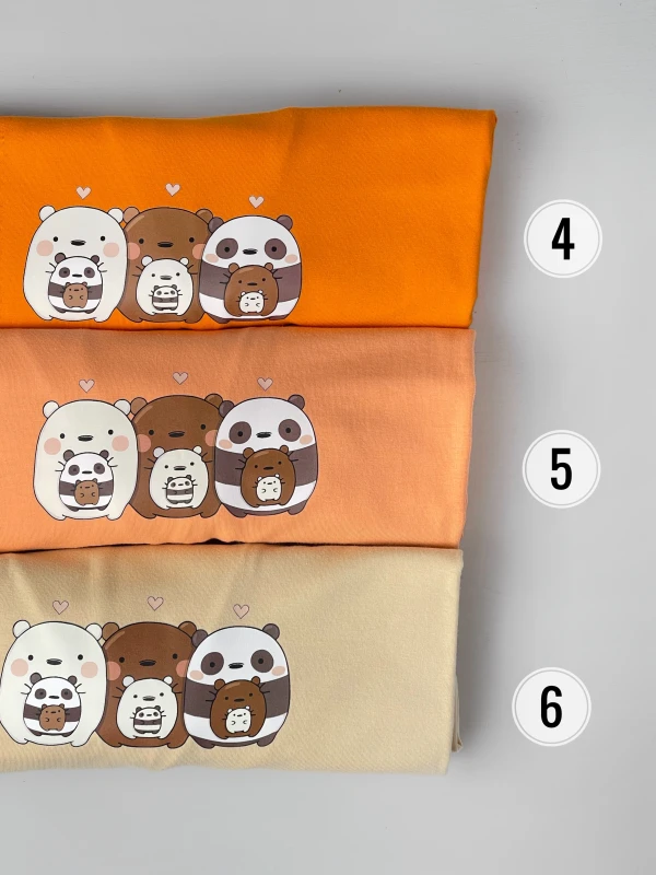 تیشرت باکسی نخ پنبه خرسای کله فندقی 2