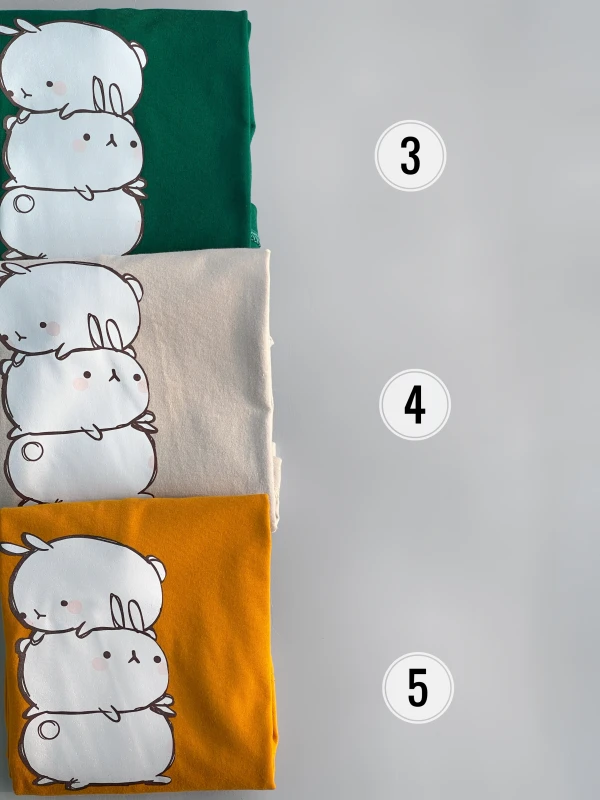 تیشرت نخ پنبه خرگوش عمودی