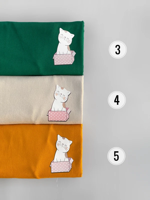 تیشرت نخ پنبه گربه جعبه 1108