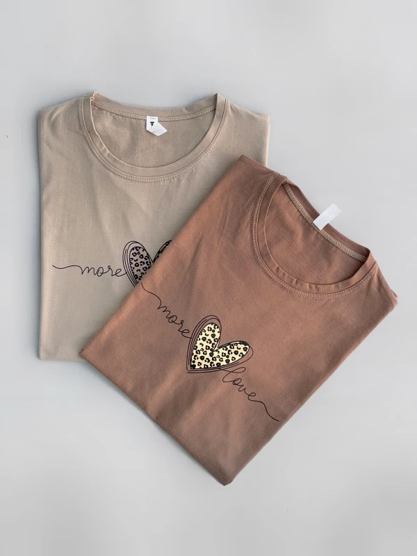 تیشرت نخ پنبه قلب پلنگی 1133