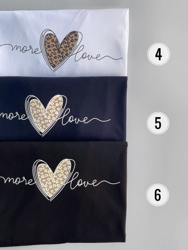 تیشرت نخ پنبه قلب پلنگی 1133