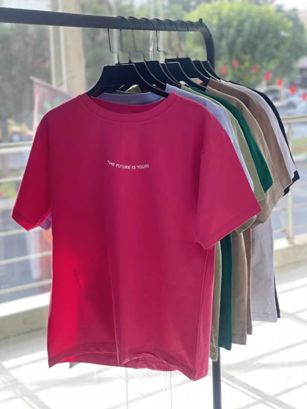 تیشرت نخ پنبه تکست دار 1139