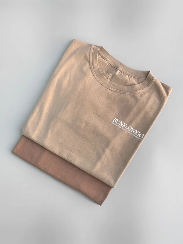 تیشرت نخ پنبه تکست دار 1142