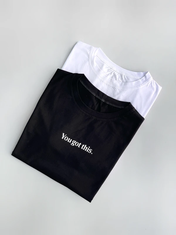 تیشرت نخ پنبه تکست دار 1146