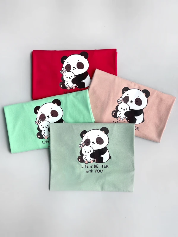 تیشرت نخ پنبه پاندا 1152