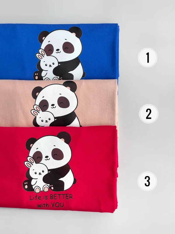 تیشرت نخ پنبه پاندا 1152