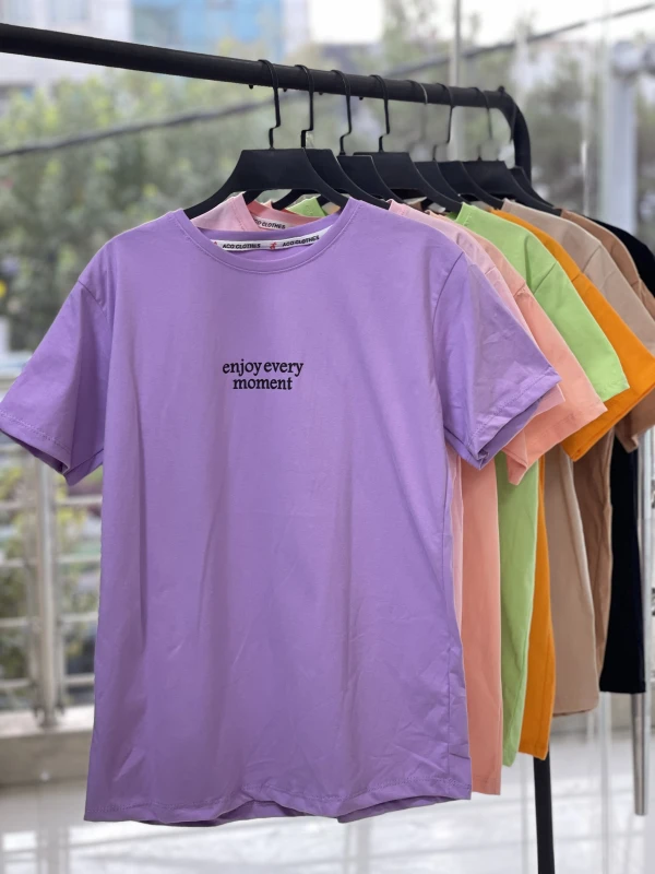 تیشرت قواره نرمال تکست دار 1161