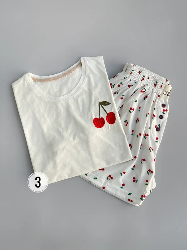 ست تیشرت شورتک طرح میکس 1166