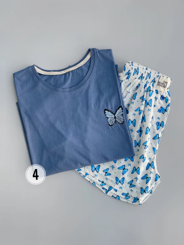 ست تیشرت شورتک طرح میکس 1166