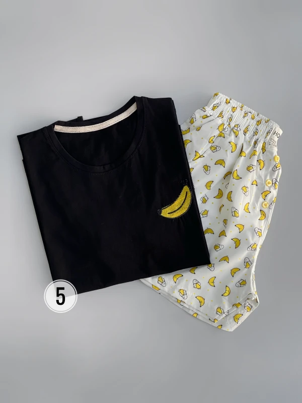 ست تیشرت شورتک طرح میکس 1166