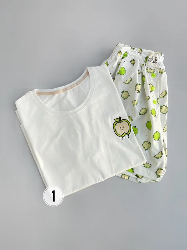 ست تیشرت شورتک طرح میکس 1167